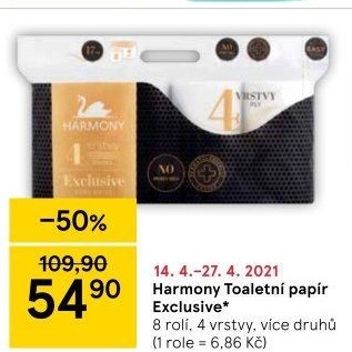 Toaletní papír 4vrstvý Exclusive Harmony