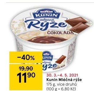 Mléčná rýže Kunín