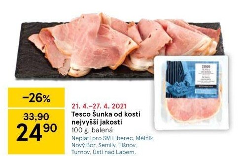 Šunka od kosti nejvyšší jakosti Tesco