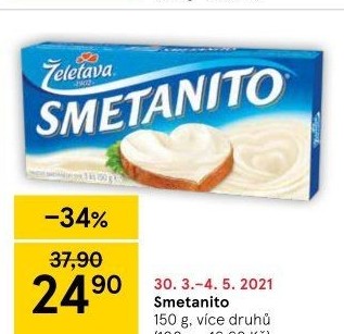 Sýr tavený Smetanito Želetava