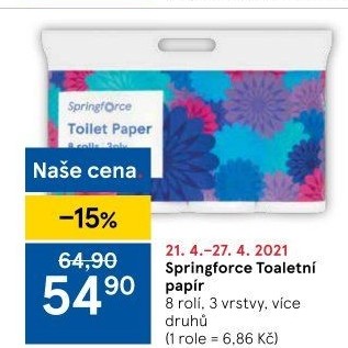 Toaletní papír 3vrstvý Springforce