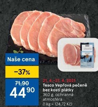 Vepřová pečeně bez kosti Tesco