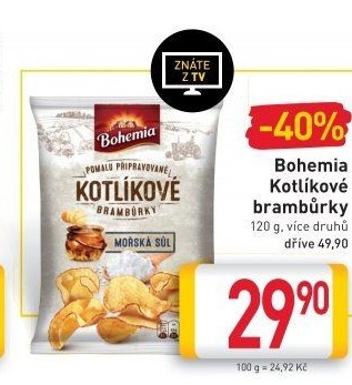 Brambůrky kotlíkové Bohemia Chips