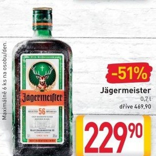 Bylinný likér Jägermeister