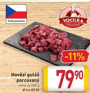 Hovězí maso na guláš Vocílka