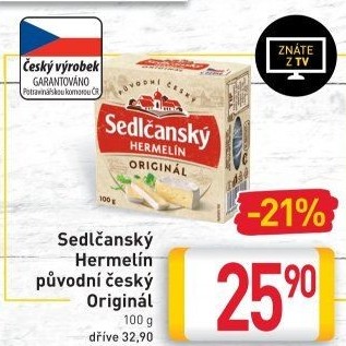 Sýr Hermelín Sedlčanský