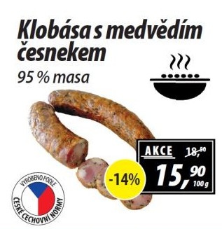 Klobása s medvědím česnekem