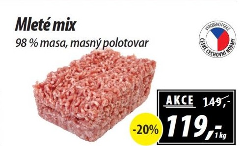 Mleté maso mix