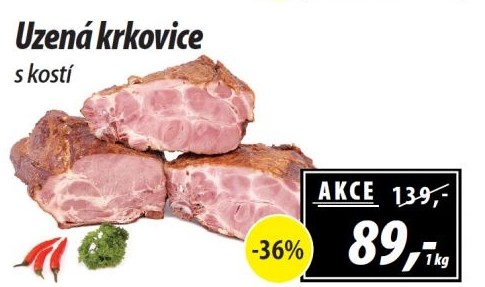 Uzená krkovice s kostí