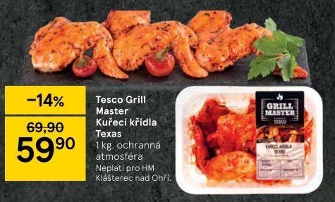 Kuřecí křídla Texas Grill Master Tesco