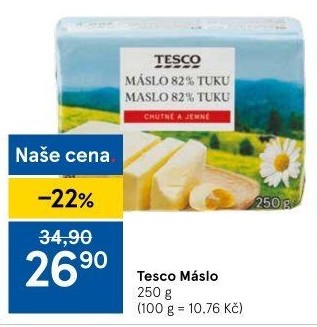 Máslo Tesco