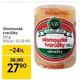 Sýr tvarůžky olomoucké A.W.