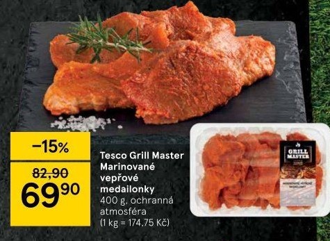Vepřové medailonky marinované Grill Master Tesco
