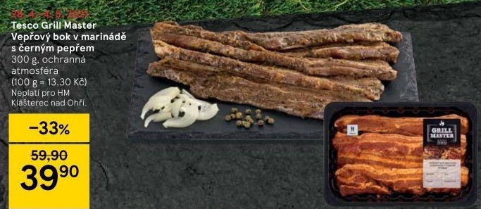Vepřový bok marinovaný Grill Master Tesco
