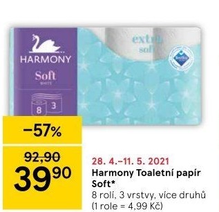 Toaletní papír 3vrstvý Harmony