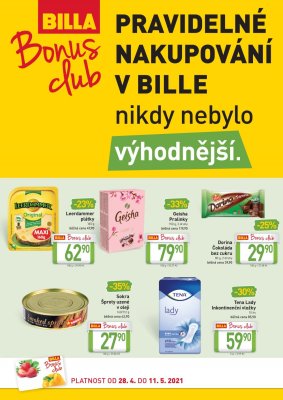 akční leták BILLA 28.4.2021-11.5.2021