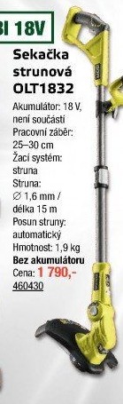 Aku sekačka strunová Ryobi OLT 1832