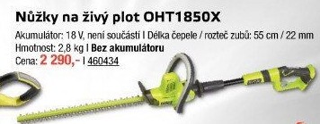 Aku teleskopické nůžky OHT1850X Ryobi