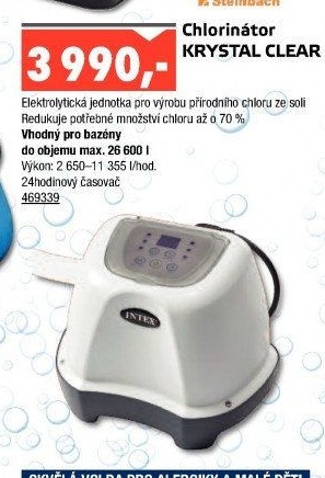 Chlorinátor pro bazény Krystal Clear Intex