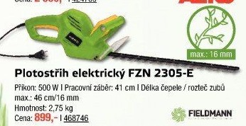 Elektrické nůžky na živý plot Fieldmann FZN2305E