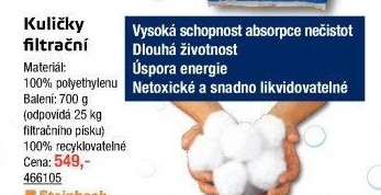 Filtrační kuličky Steinbach