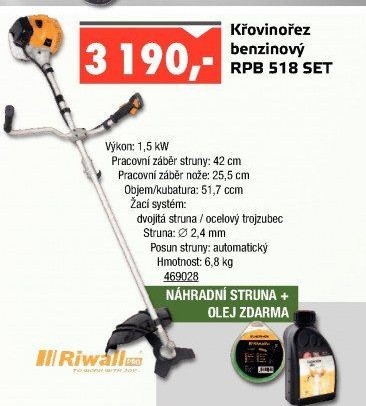 Křovinořez benzinový Riwall RPB518