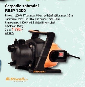 Proudové čerpadlo Riwall REJP 1200