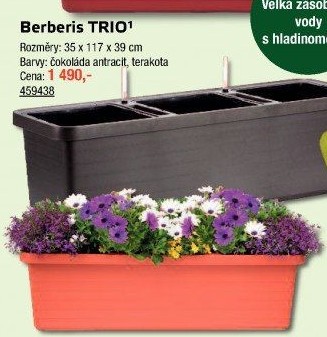 Samozavlažovací truhlík Berberies Plastia