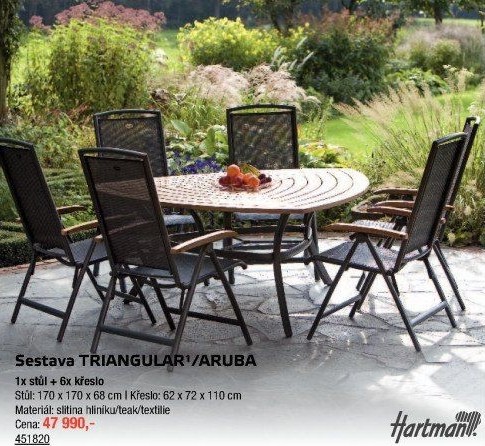 Zahradní set Triangular/Aruba Hartman