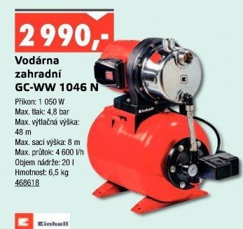 Zahradní vodárna EinhellGCWW1046N