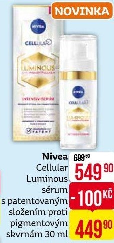 Sérum proti pigmentovým skvrnám Cellular Luminous Nivea