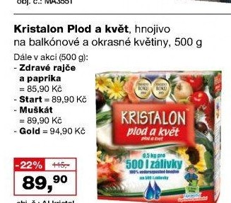 Hnojivo pro plod a květ Kristalon
