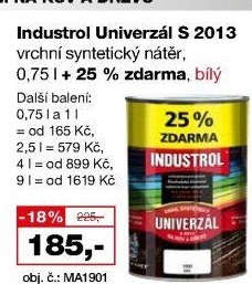 Nátěr na kov a dřevo Univerzál lesk Industrol