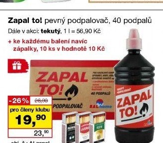 Tekutý podpalovač Zapal to! Balhome