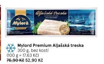 Aljašská treska filé pro děti mražené Premium Mylord