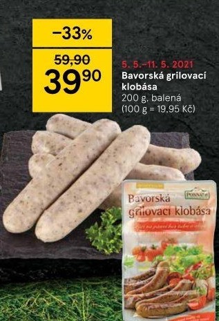 Bavorská grilovací klobása Ponnath