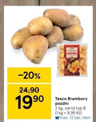 Brambory pozdní B Tesco