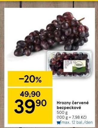 Hrozny červené bezsemenné