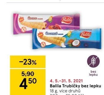 Kukuřičné trubičky bez lepku Balila