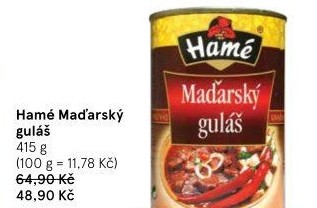 Maďarský guláš Hamé - konzerva