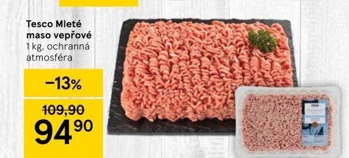 Maso mleté vepřové Tesco