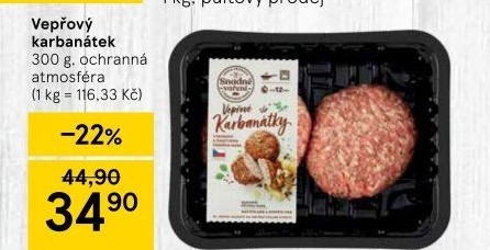 Vepřové karbanátky Snadné vaření Kostelecké uzeniny
