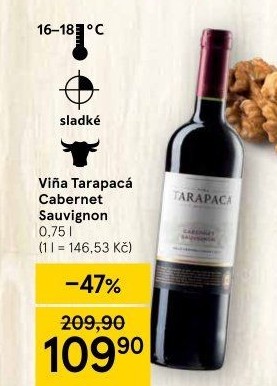 Víno Cabernet Sauvignon Viňa Tarapaca