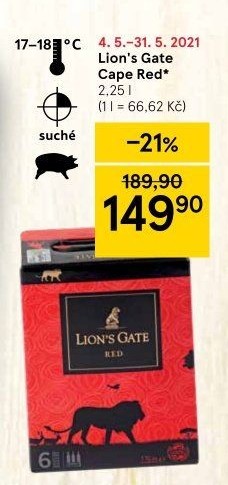 Víno Cape red Lion'
