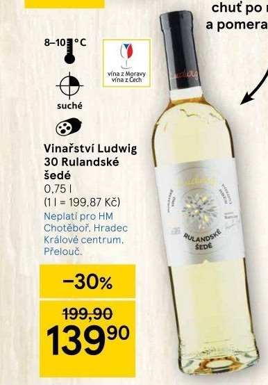 Víno Rulandské šedé Ludwig 30 Vinařství Ludwig - pozdní sběr