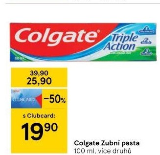 Pasty na zuby Colgate