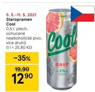 Pivo ochucené Staropramen Cool