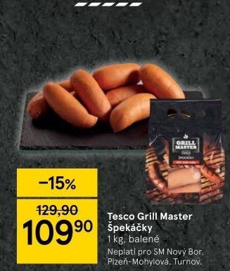 Špekáčky Grill Master Tesco