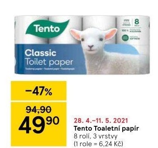 Toaletní papír 3vrstvý Tento