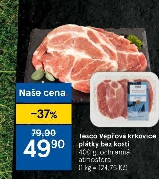 Vepřová krkovice bez kosti Tesco